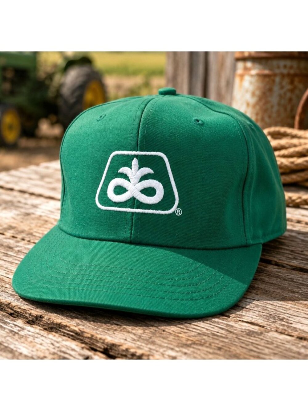 Pioneer Seed Hat Vintage K-Products Snapback Green Farm Cap Made in USA